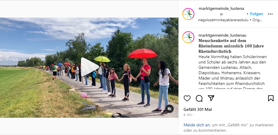 Instagram Menschenkette 2023